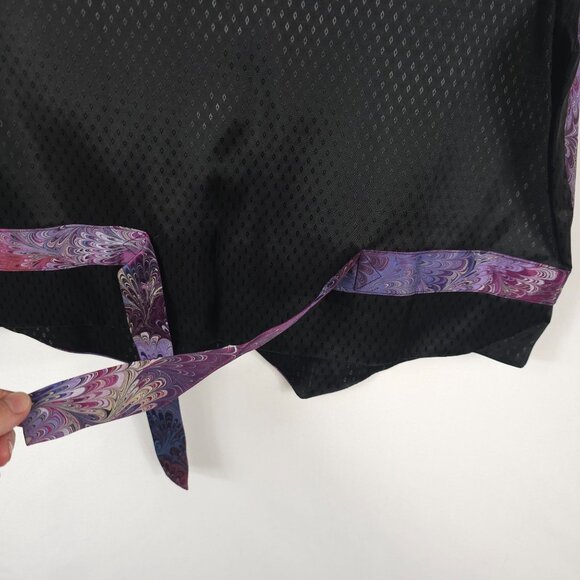 Michael Kensinger San Francisco Mens S Vest Marbled Purple Black Dressy Button - Picture 4 of 13